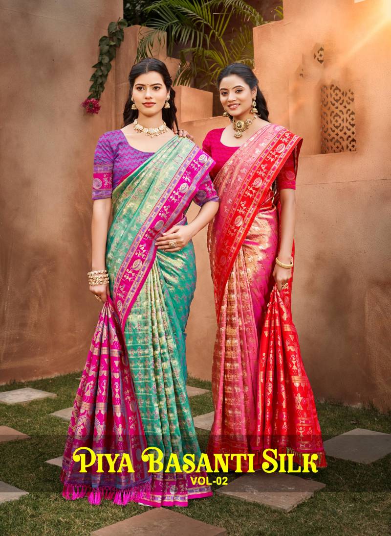 Bunawat Piya Basanti Silk Vol 2 Wedding Kanjivaram Saree Collection