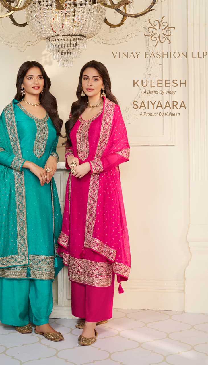 Vinay Kuleesh Saiyaara Muga Silk Designer Salwar Suit Collection