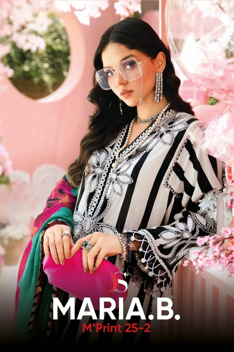 Deepsy Maria B M Print 25 Vol 2 Pakistani Suit Chiffon Dupatta