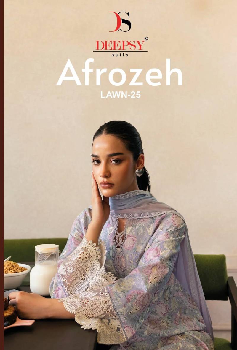 Deepsy Afrozeh Chikankari Lawn Vol 25 Pakistani Cotton Dupatta Collection