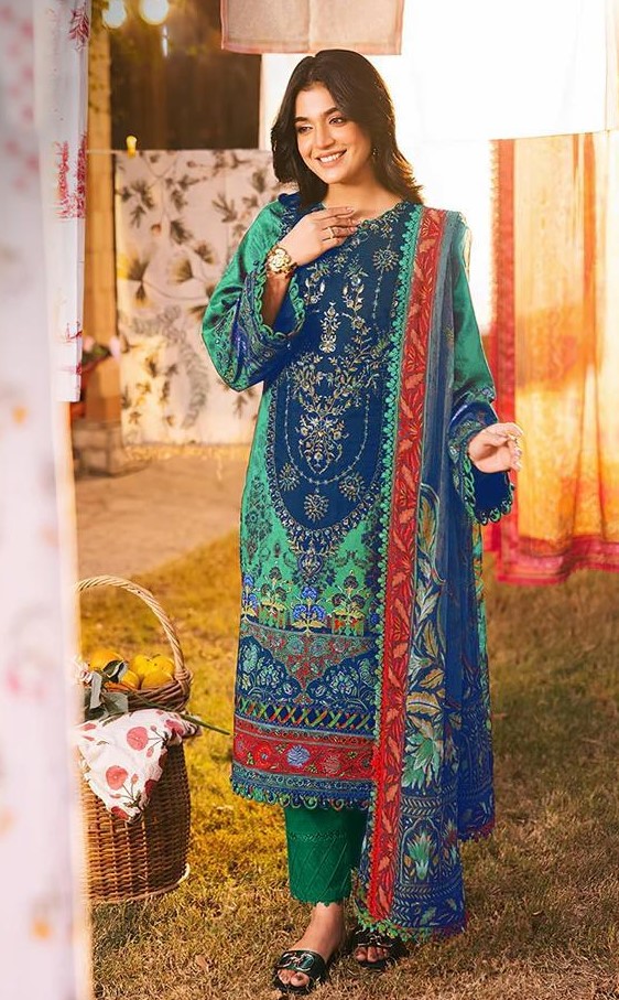 Alzohaib Az 1334 And 1335 Cotton Pakistani Suits Cotton Dupatta
