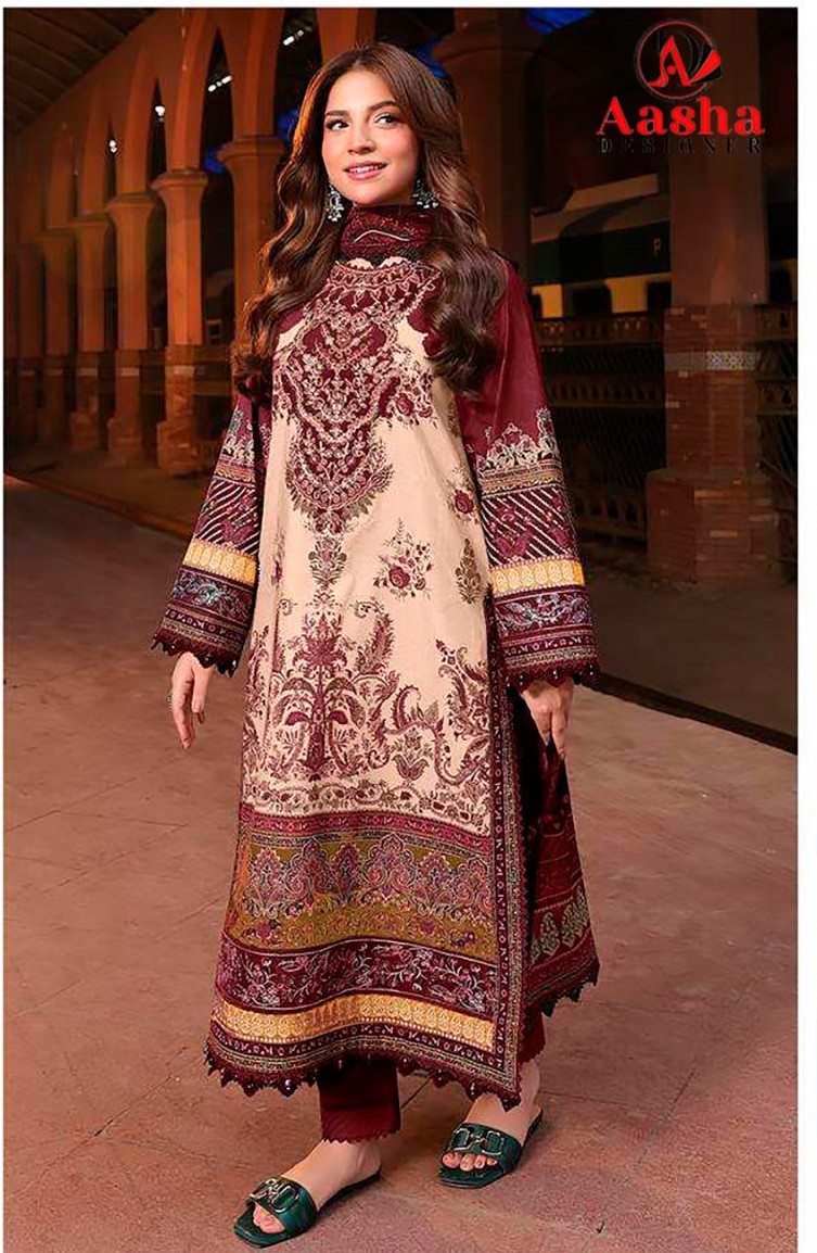 Aasha 1180 Pure Cotton Printed Pakistani Salwar Suits Collection
