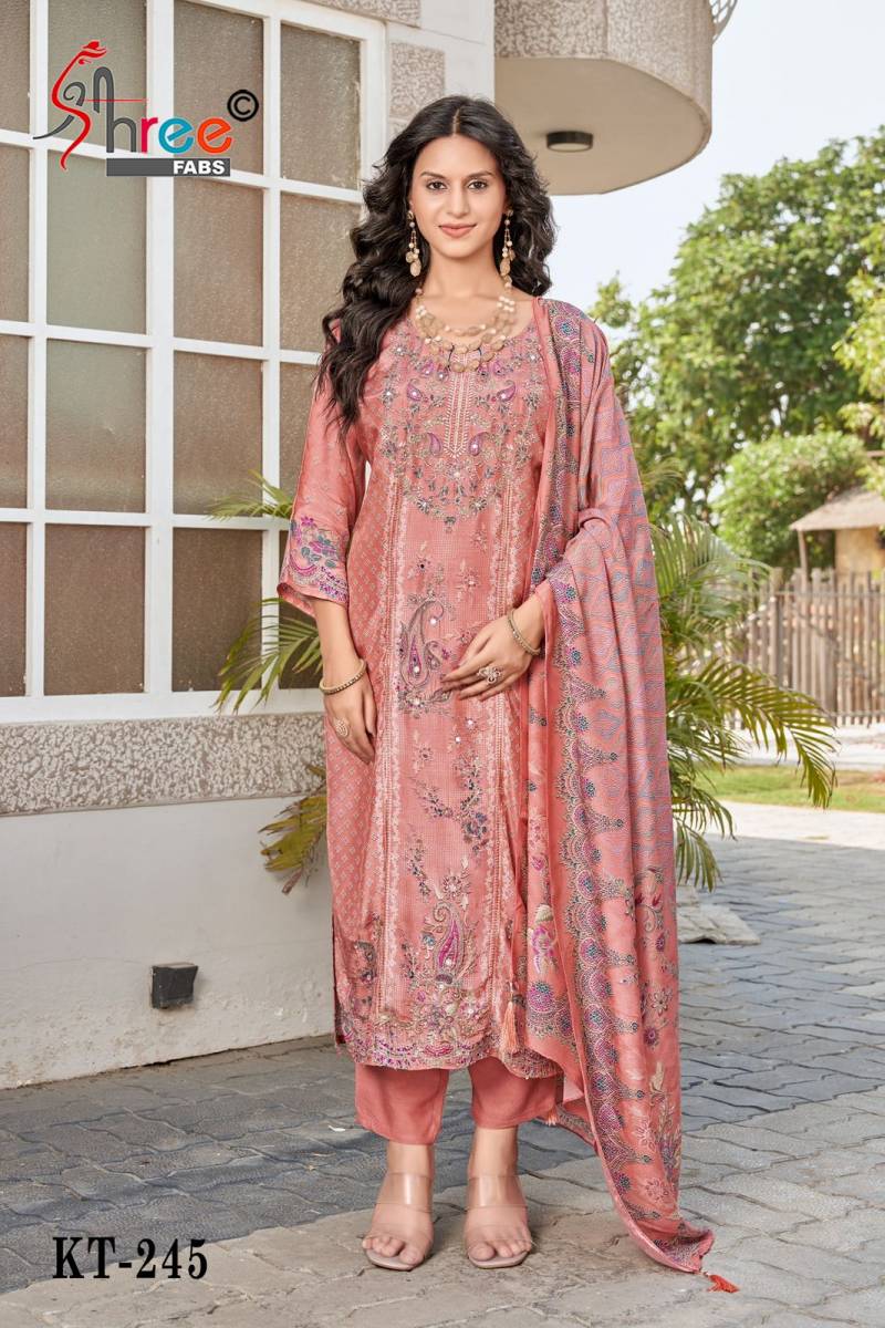 Shree Kt 245 Pure Viscose Designer Pakistani Salwar Suits Collection
