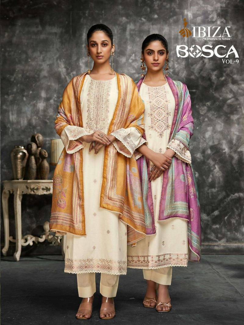 Ibiza Bosca Vol 9 Pure Lawn Cotton Designer Salwar Suits Collection