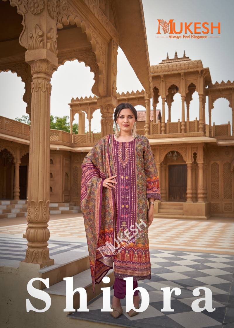 Mukesh Shibra Pure Simmer Muslin Printed Kurti Bottom With Dupatta