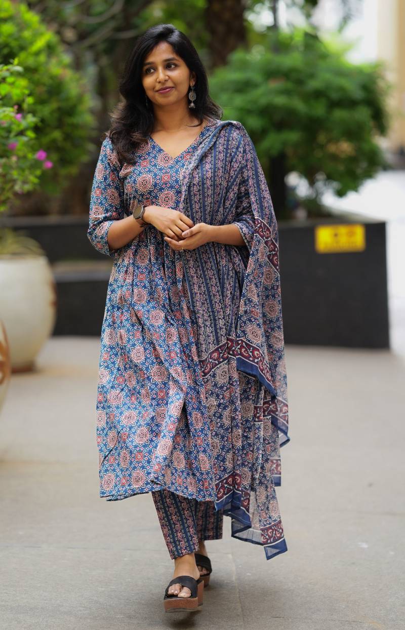 Dhruvi 349 Daily Wear Kurti Pant And Dupatta Collection