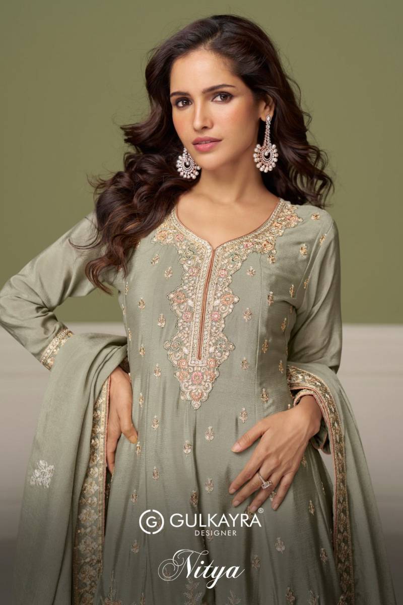 Gulkayra Nitya Chinon Designer Salwar Kameez Festival Collection