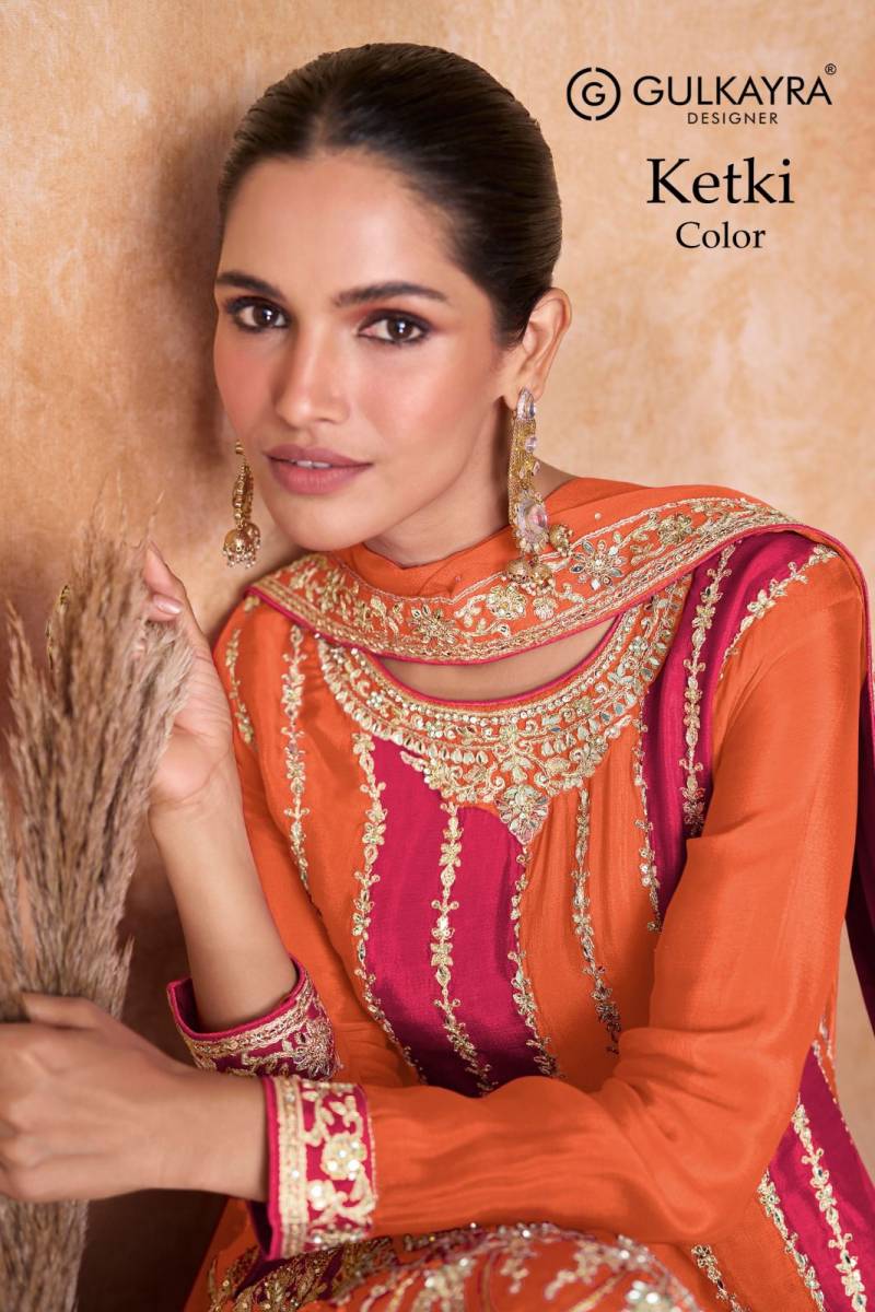 Gulkayra Ketki Colour Real Chinon Embroidery Work Salwar Suits