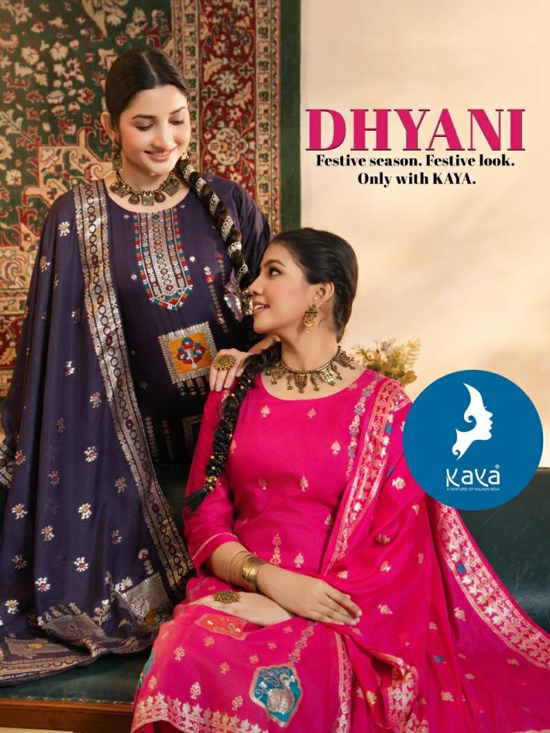 Kaya Dhyani 01 Chanderi Cotton Kurti Pant And Dupatta Collection