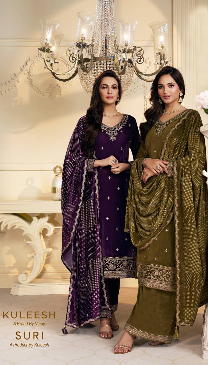 Vinay Kuleesh Suri Velvet Designer Salwar Suits Collection