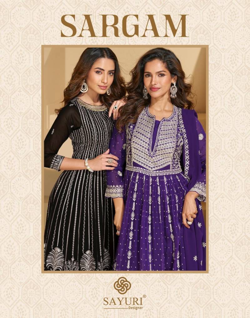 Sayuri Sargam Georgette Embroidered Designer Salwar Suits Collection