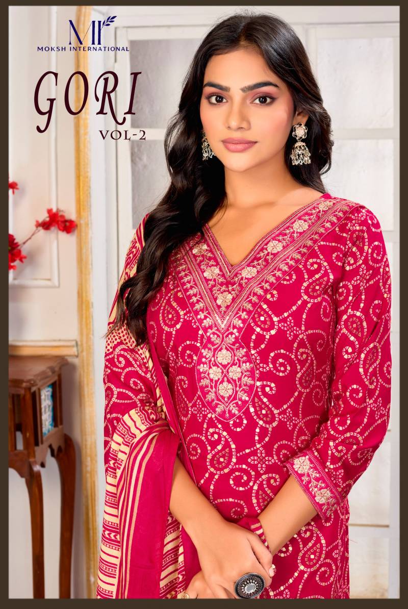 Moksh Gori Vol 2 Premium Kurti Pant And Dupatta Collection