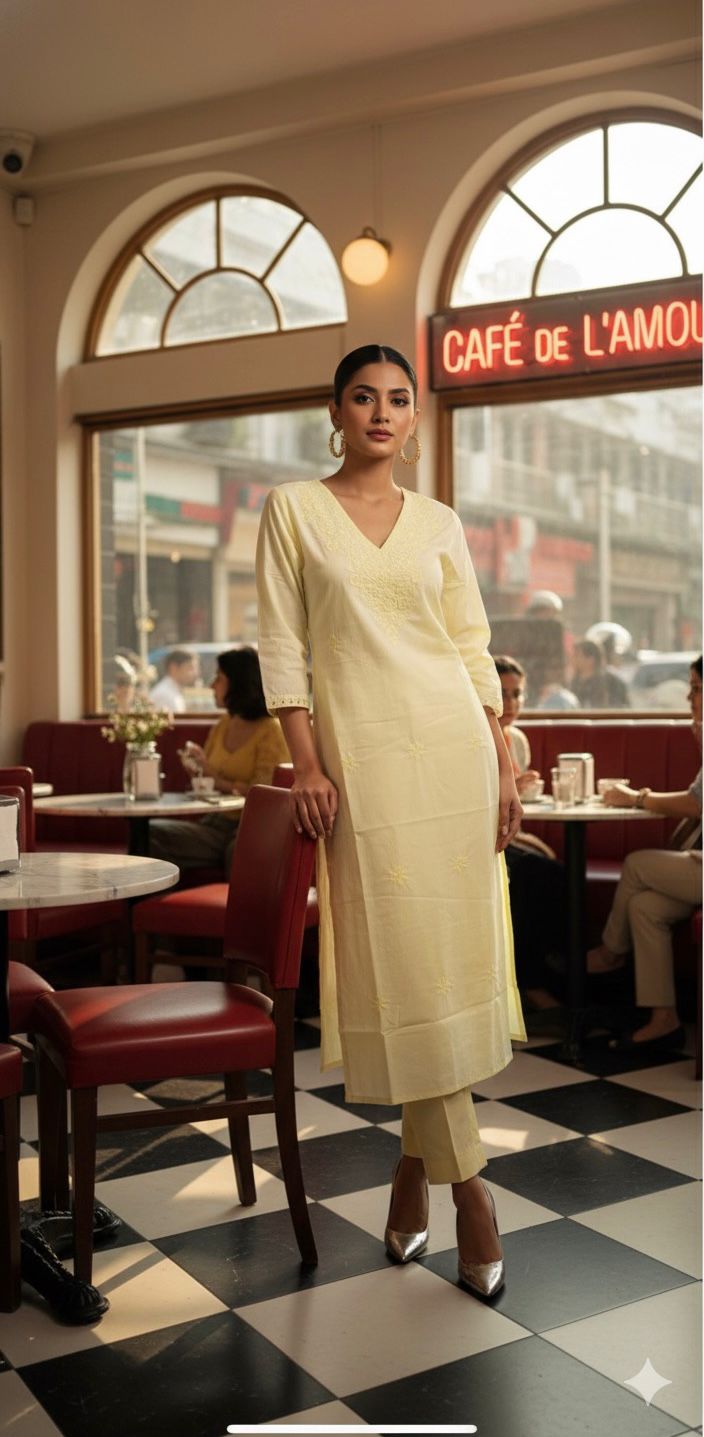 Naisha K 388 Designer Chikankari Kurties Collection