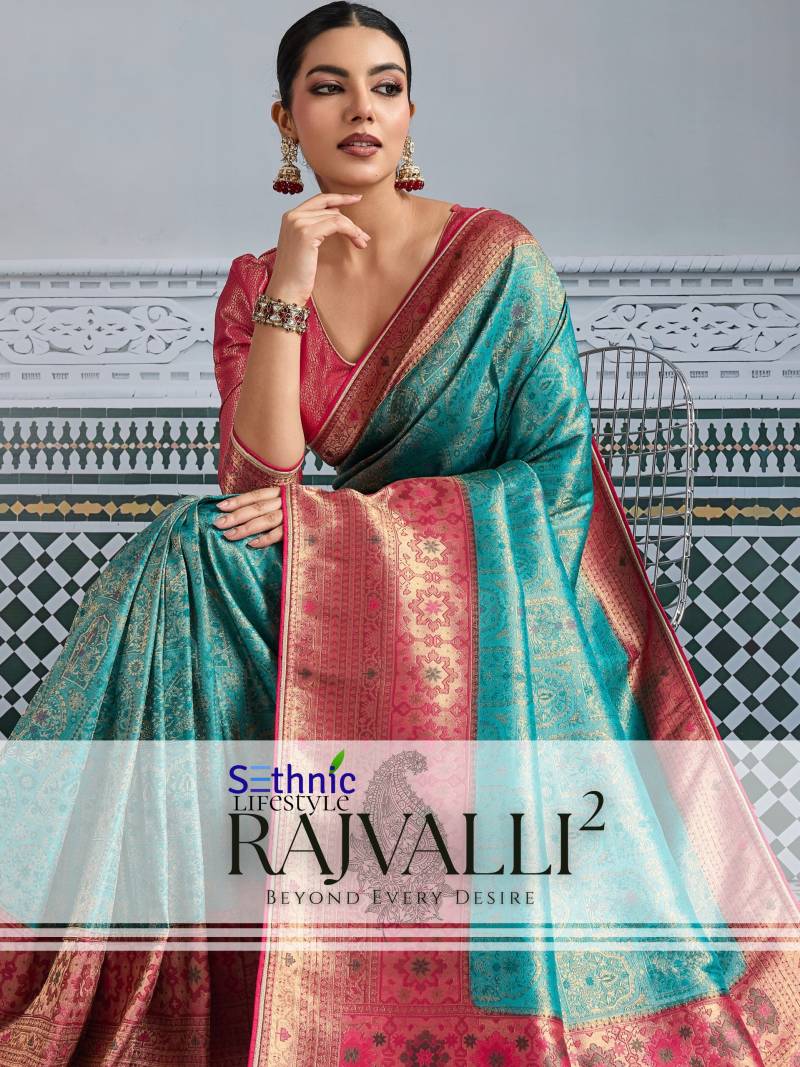 Sethnic Rajvalli 2 Meenakari Kanjivaram Silk Saree Collection