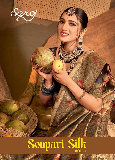 Saroj Sonpari Silk Vol 1 Cotton Traditional Saree Collection