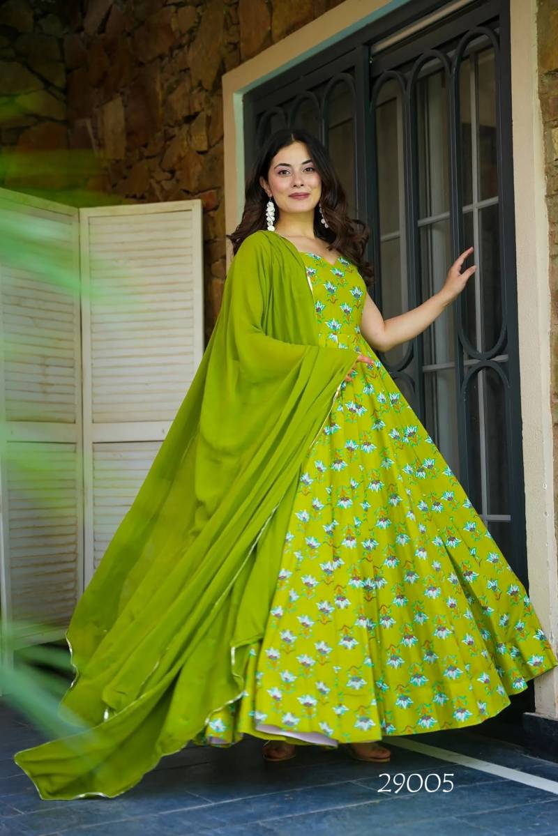 Lucaya Vol 29 Digital Printed Flared Long Gown Collection