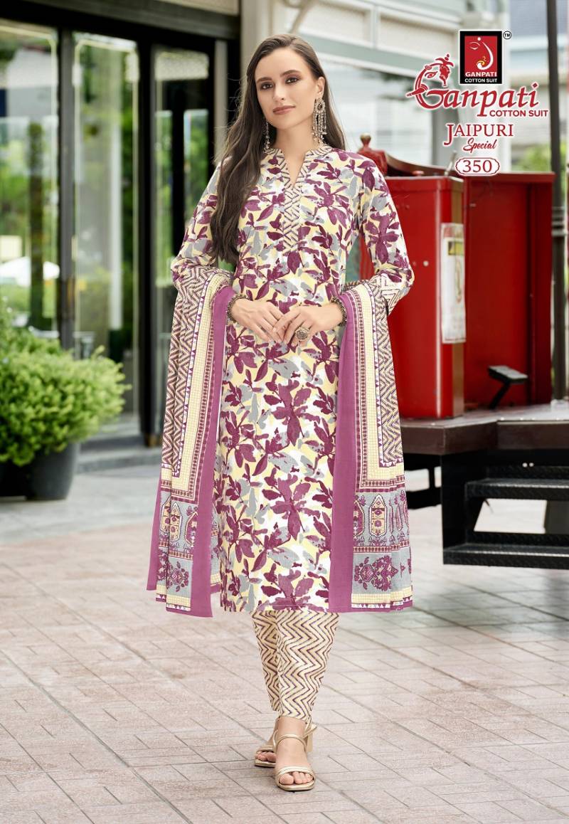 Ganpati Jaipuri Pant Vol 17 Cotton Printed Dress Material Collection