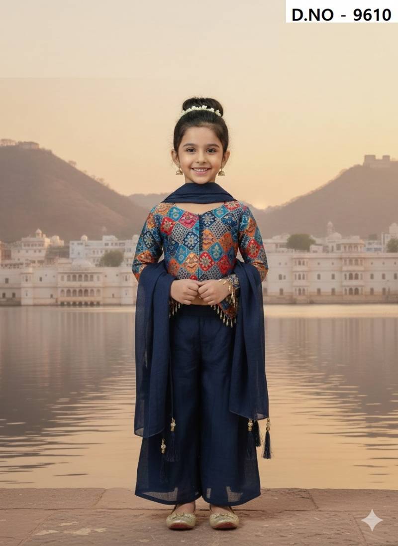 Aryaa Plazo Set 9610 Georgette Kids Girls Indo Western Dress Collection