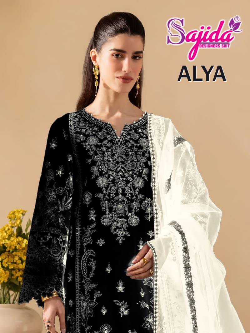 Sajida Alya Georgette Designer Pakistani Salwar Suits Collection