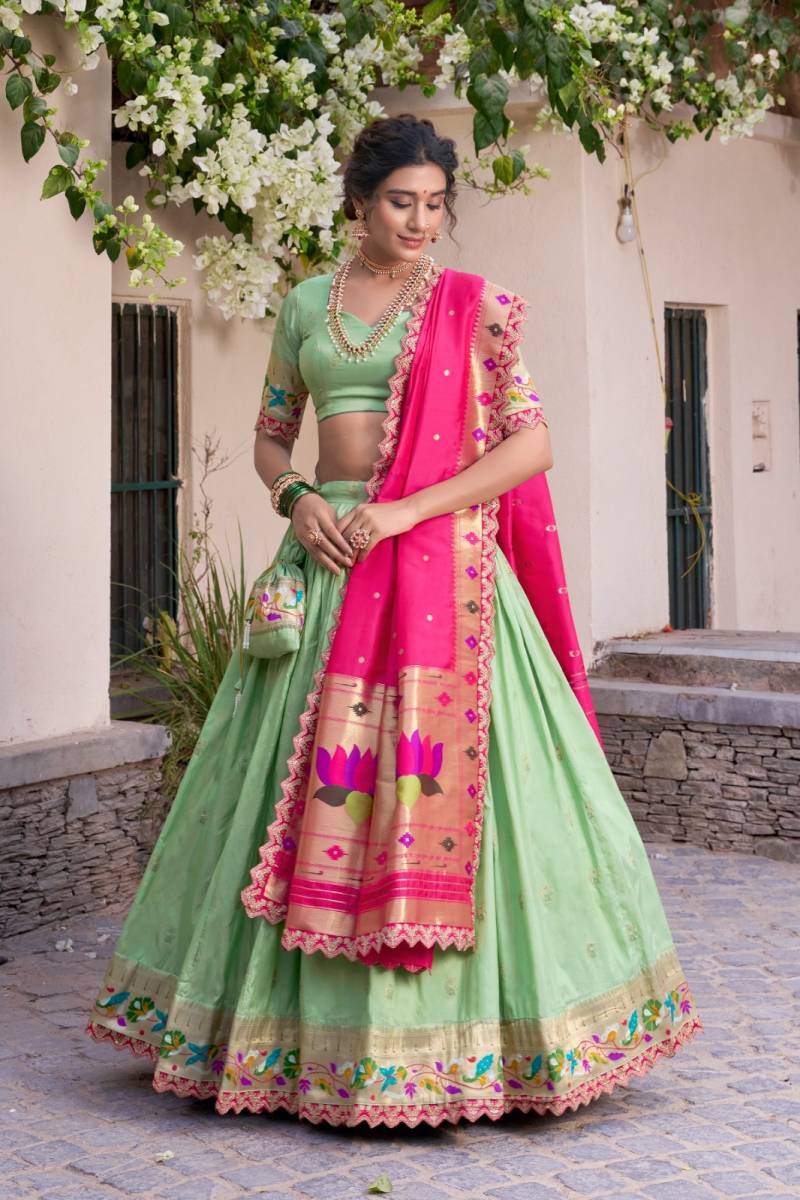 Taraa L 2014 Paithani Silk Wedding Wear Lehenga Choli Collection