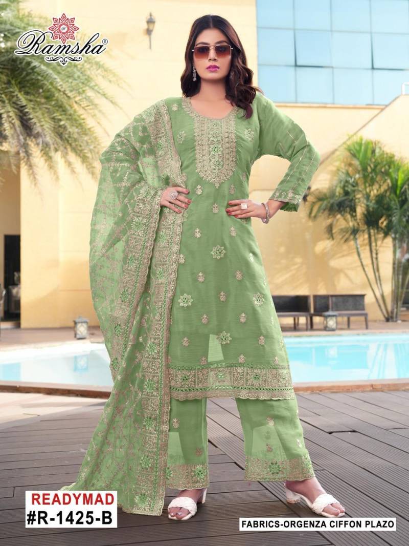 Ramsha R 1425 A To D Embroidery Readymade Salwar Suits Collection