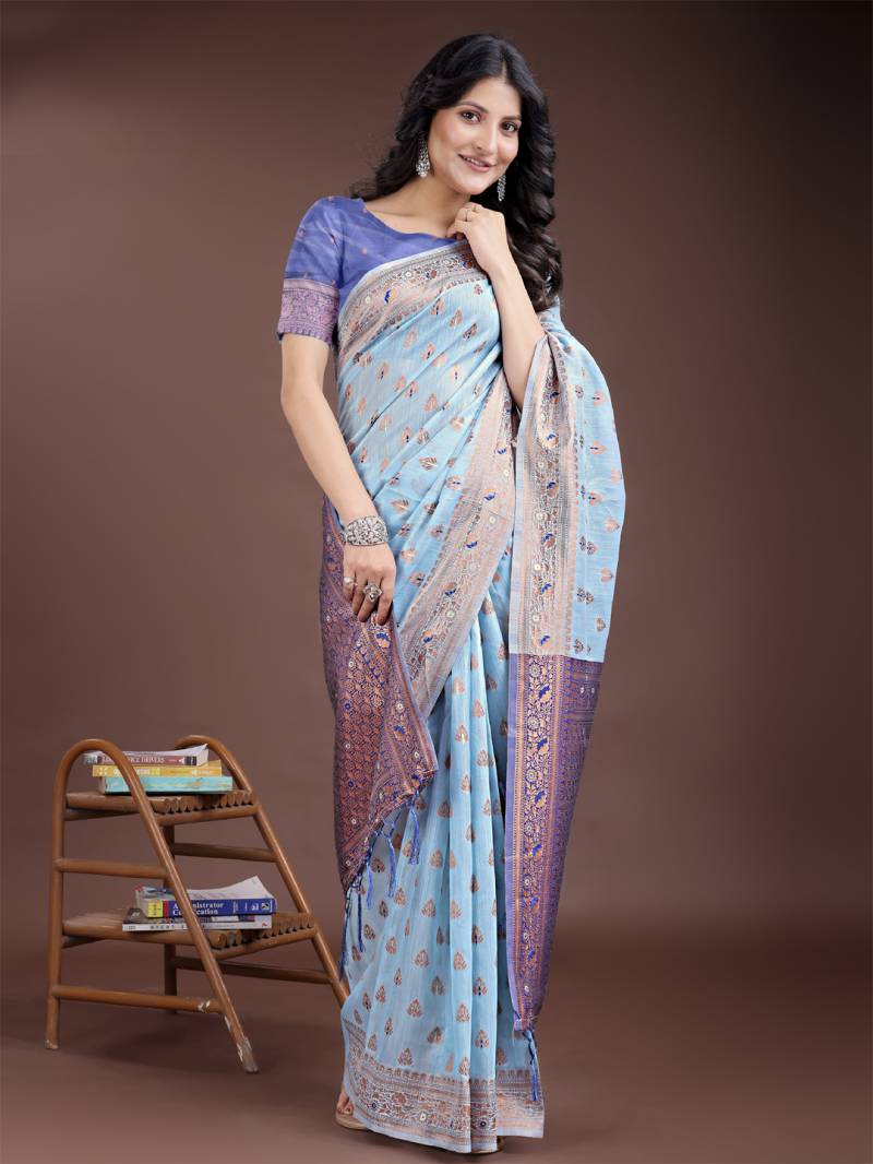 Ast Asavali Traditional Wear Cotton Linen Saree Collection