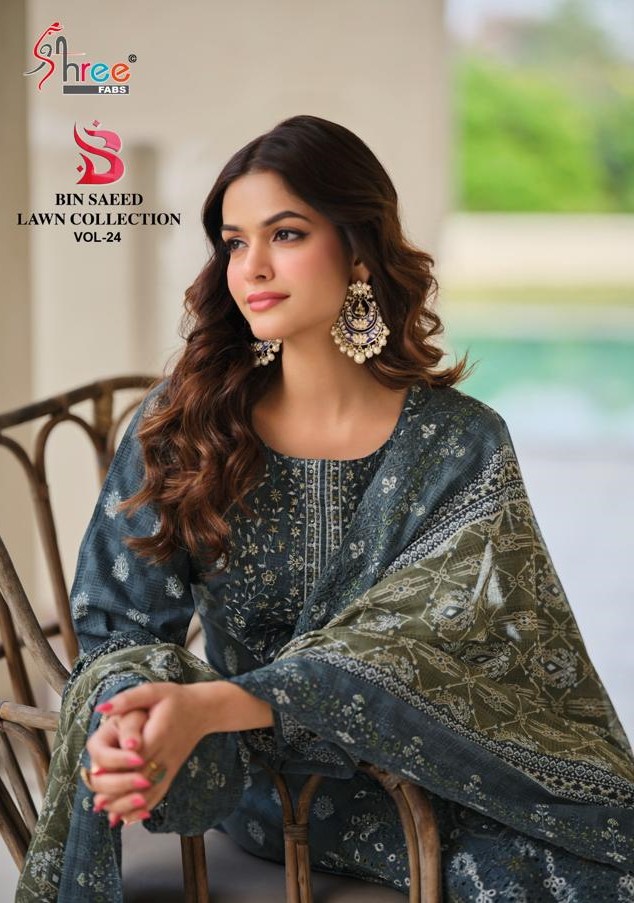 Shree Bin Saeed Lawn Collection Vol 24 Pakistani Salwar Suits Collection