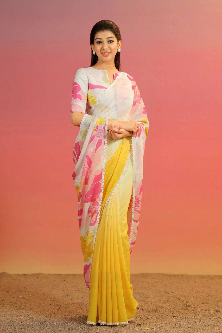 Aab New Georgette Party Wear Saree Collection