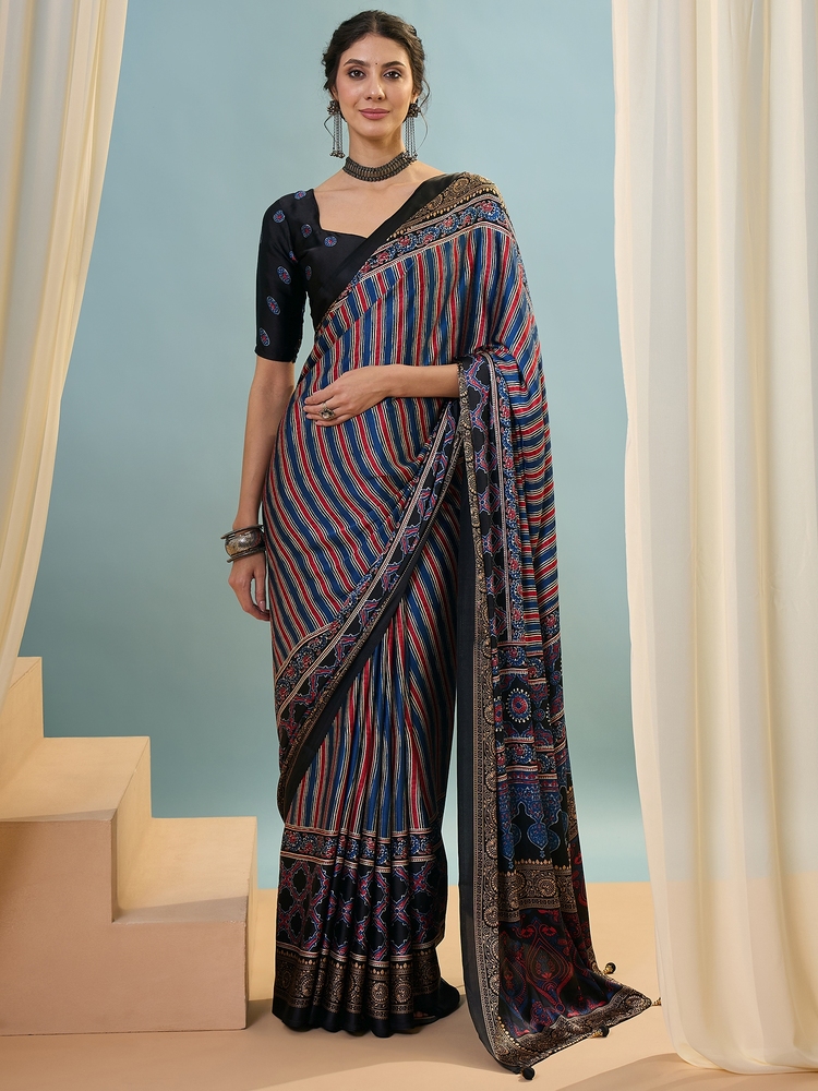Lux Vol 24 Casual Wear Modal Printed Ajrakh Saree Collection