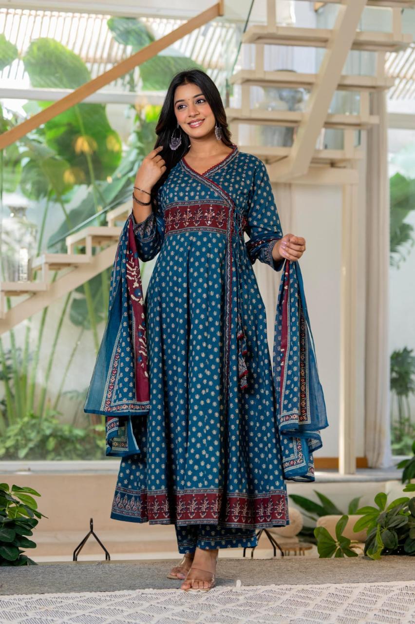 Naisha K 520 Daily Wear Anarkali Kurti Bottom And Dupatta Collection