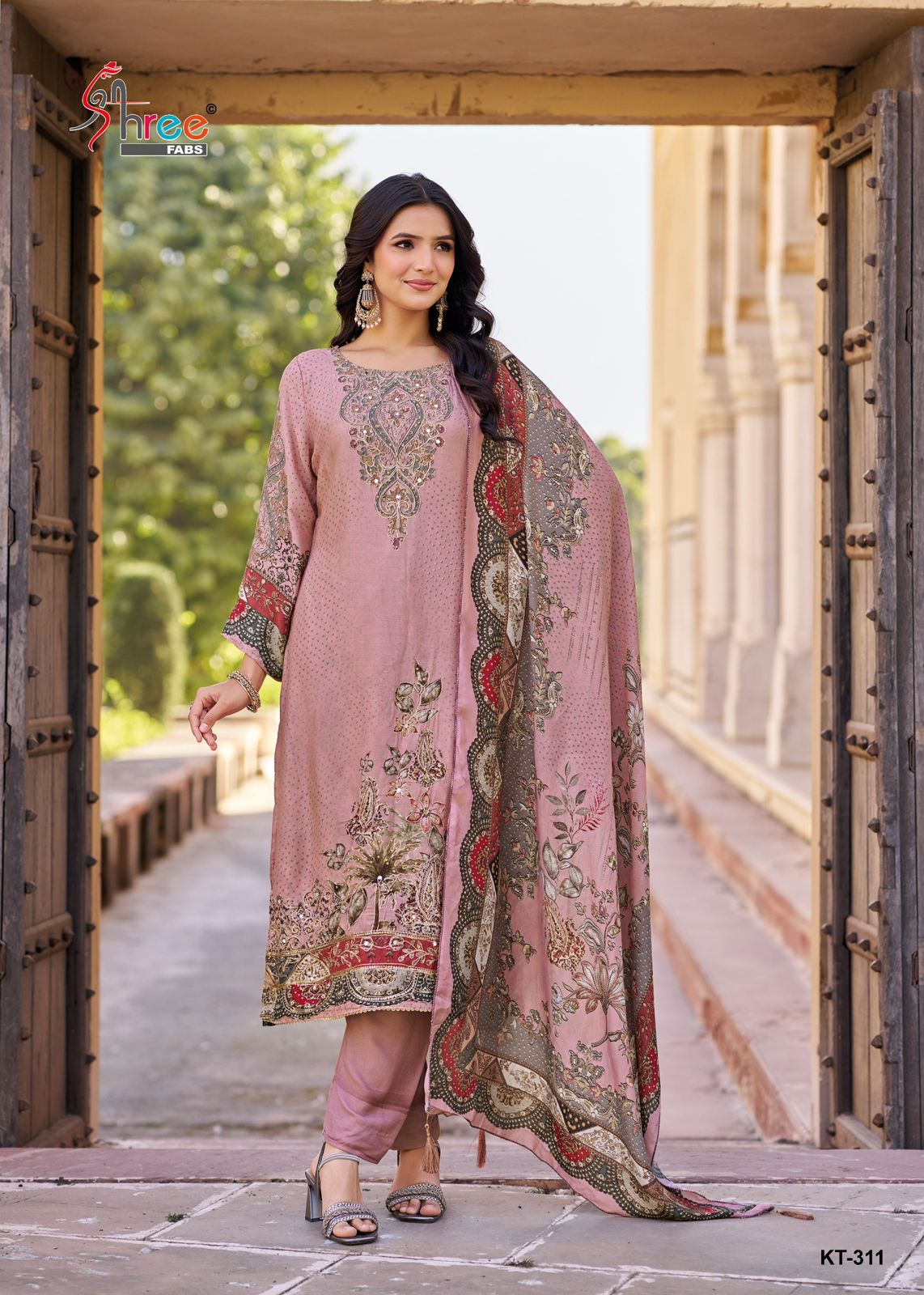 Shree Kt 311 Embroidery Pakistani Salwar Suits in Viscose Fabric