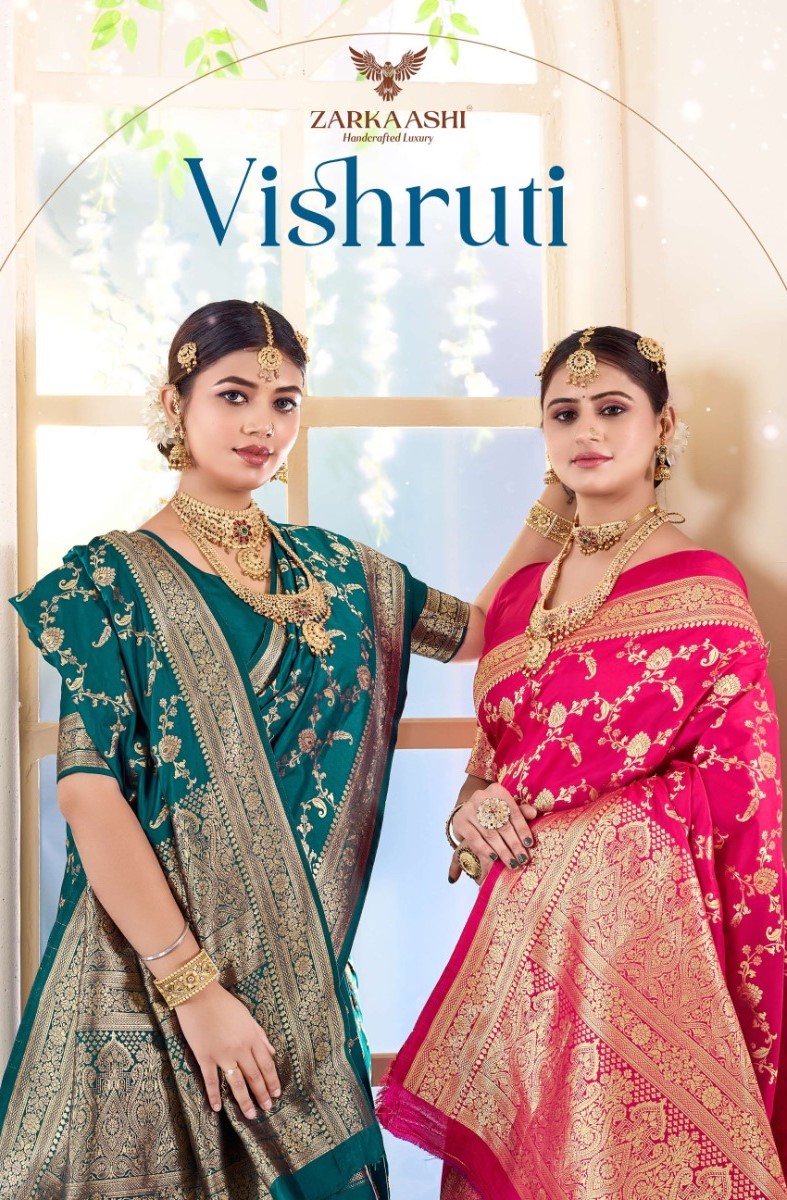 Zarkaashi Vishruti Pure Silk Wedding Wear Saree Collection