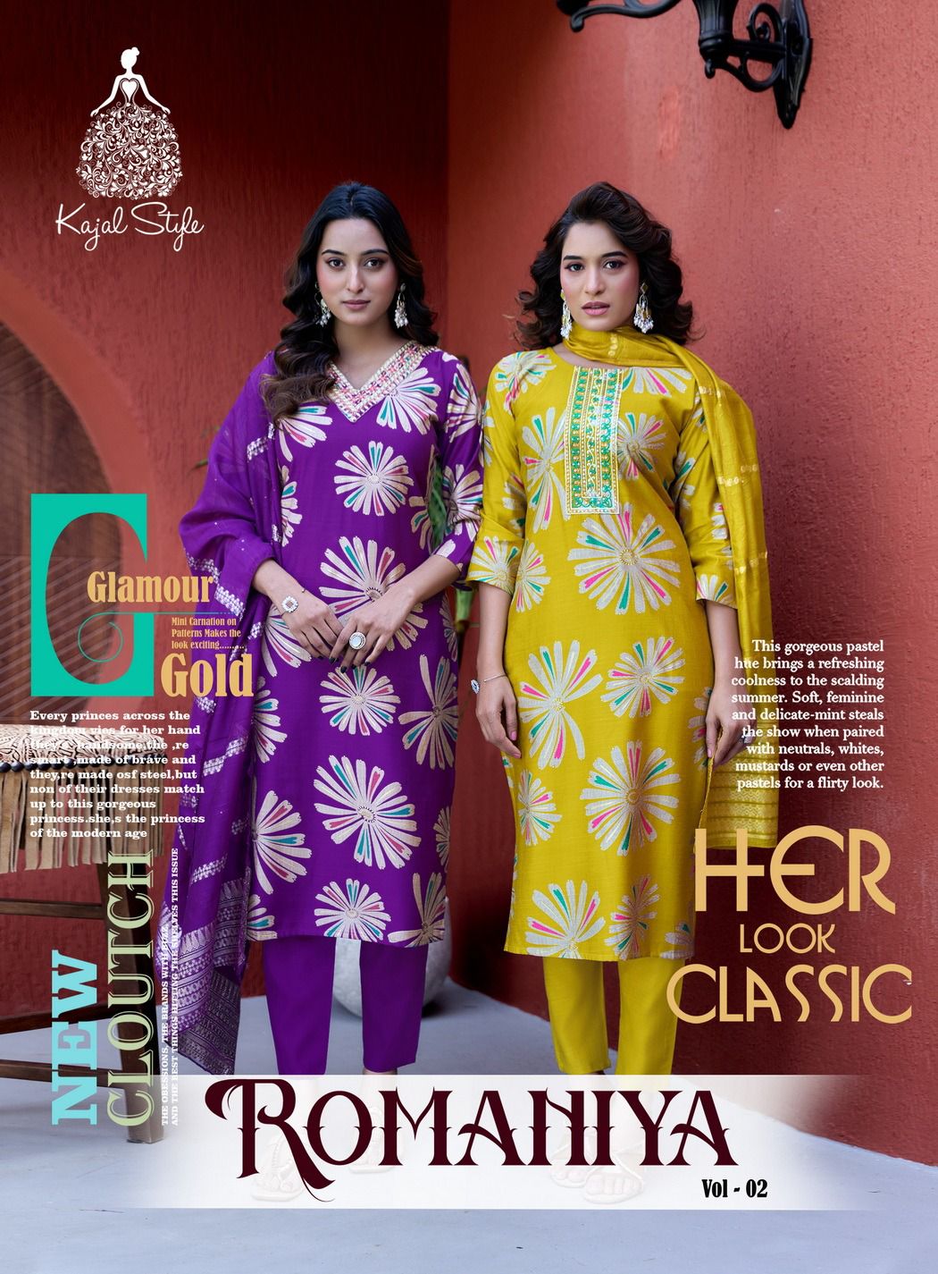 Kajal Trends Romaniya Vol 2 Designer Kurti Pant And Dupatta
