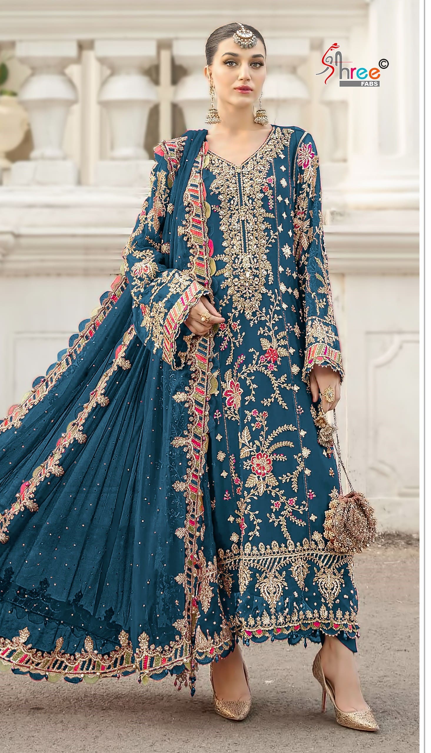 Shree Sf 5504 U To X Chiffon Pakistani Salwar Kameez Collection