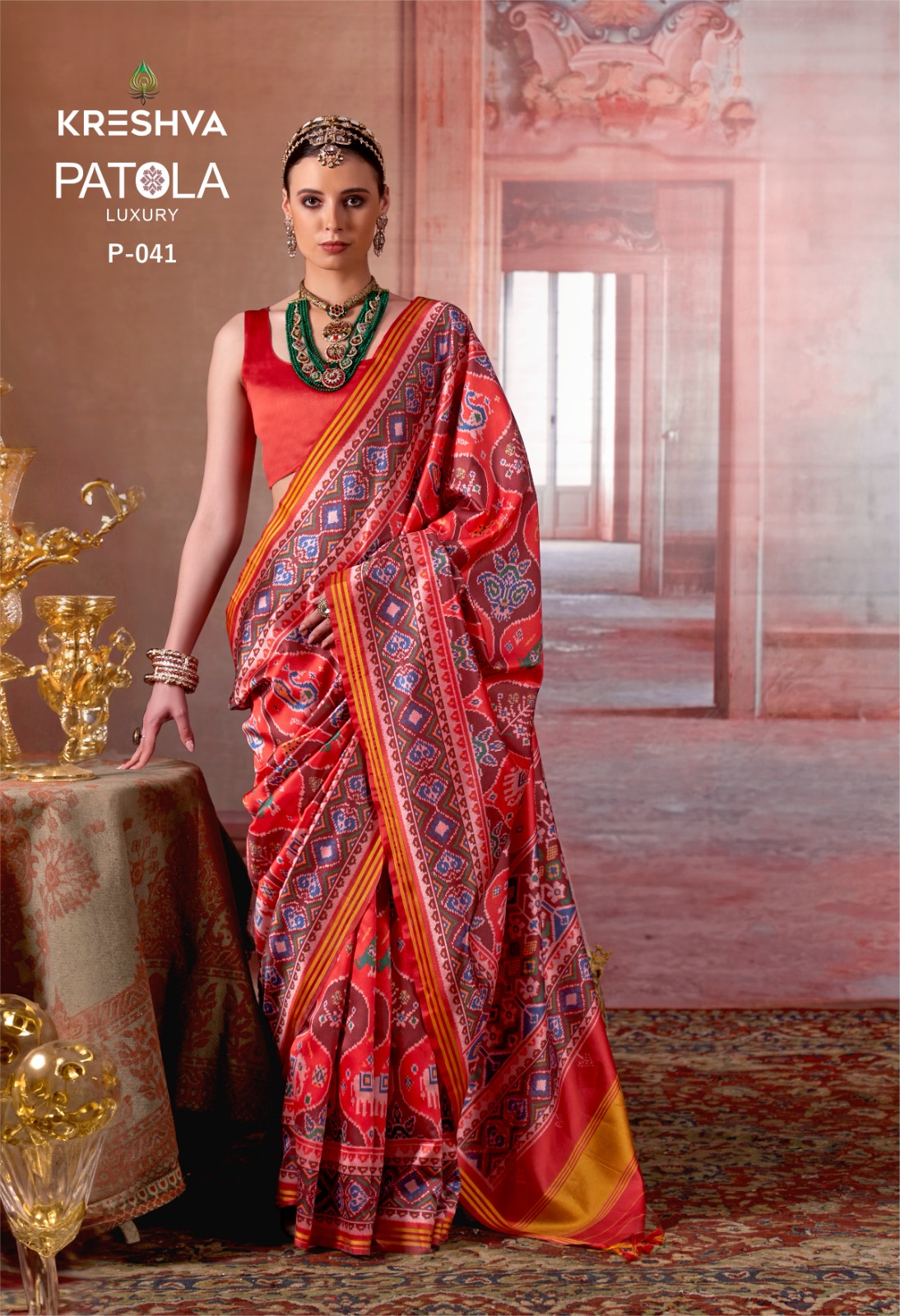 Kreshva Patola Luxury Silk Indian Wear Printed Saree Collection