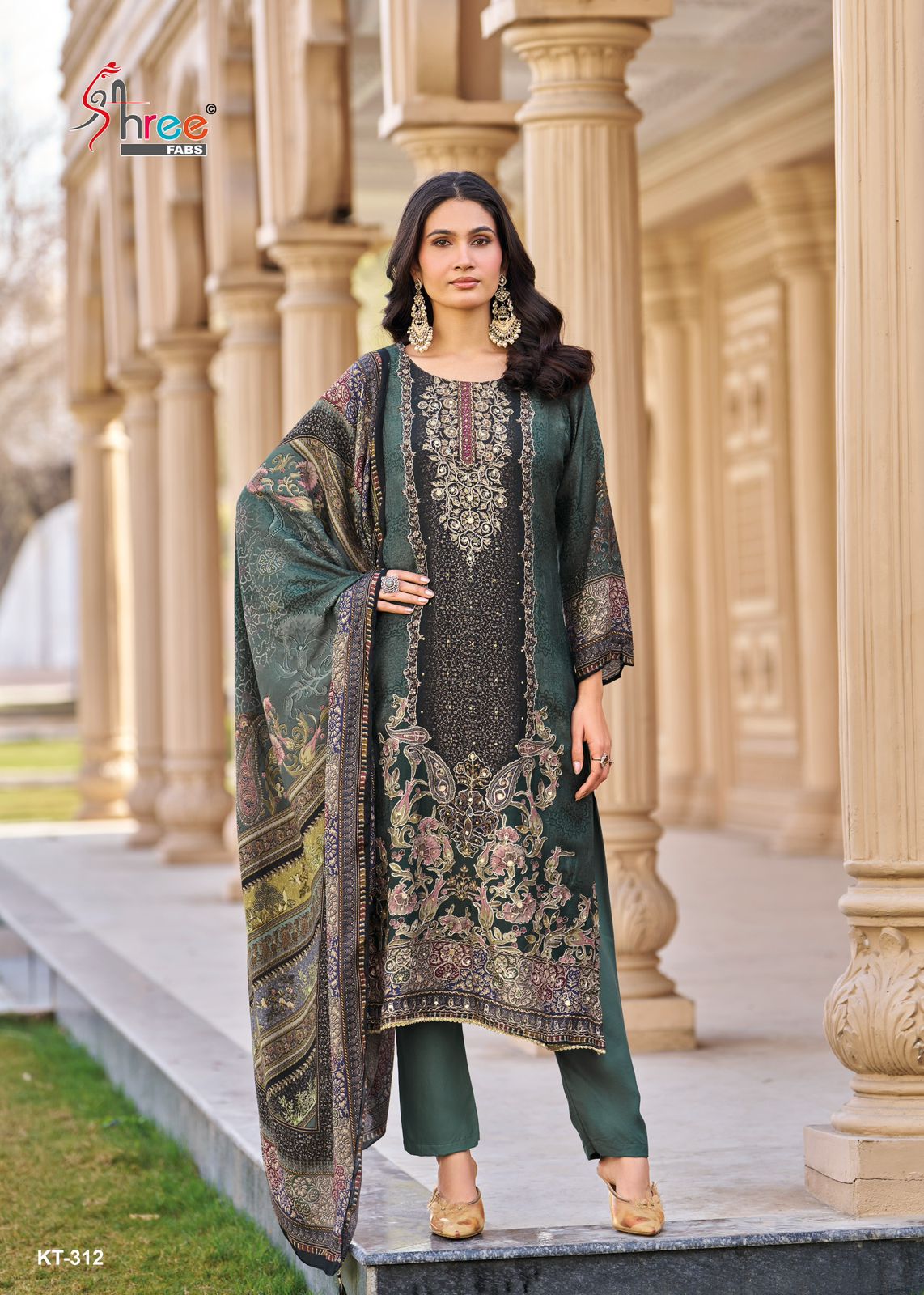 Shree Kt 312 A To D Viscose Muslin Printed Salwar Kameez