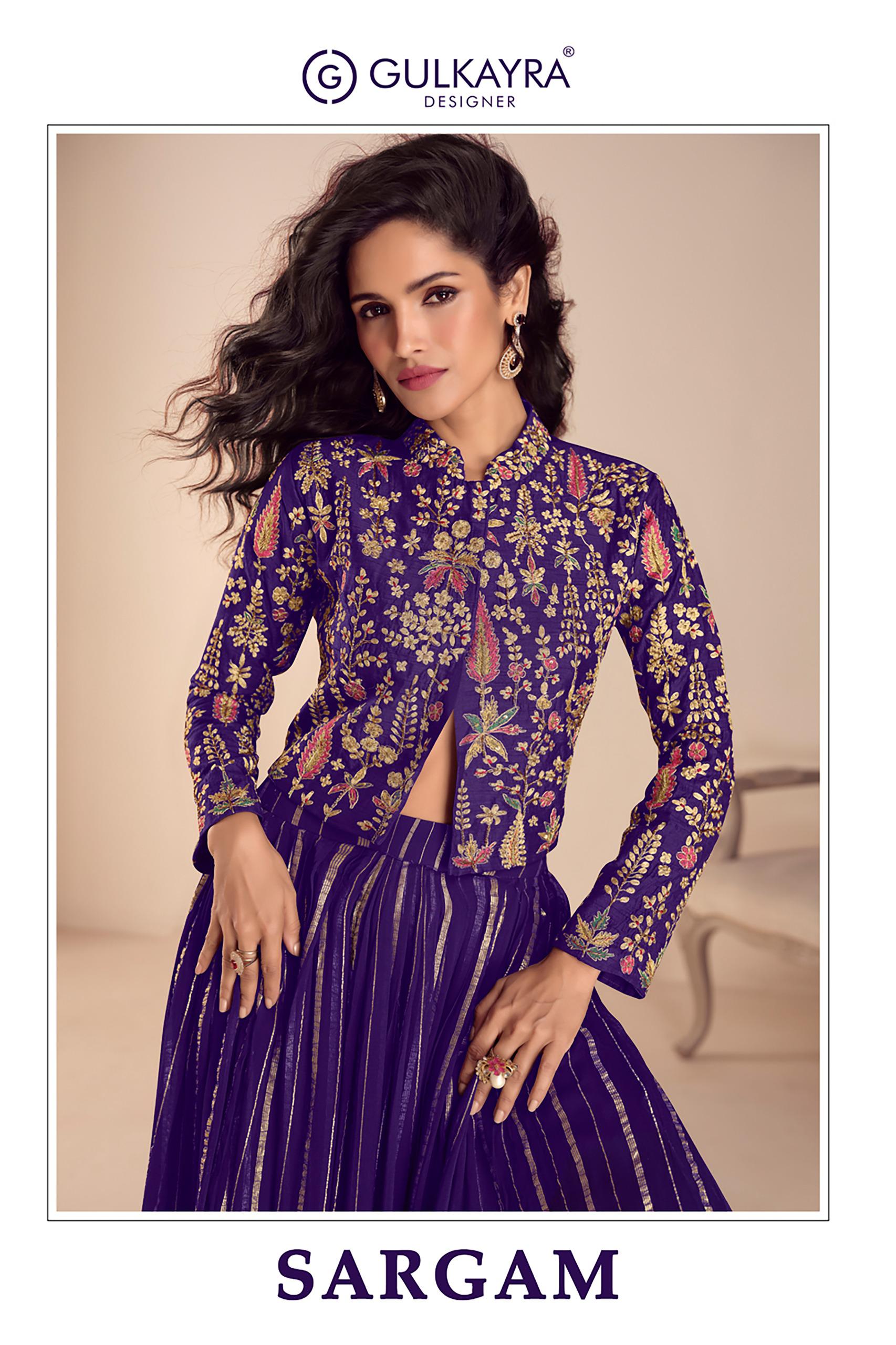 Gulkayra Sargam Silk Embroidery Work Indo Western Collection