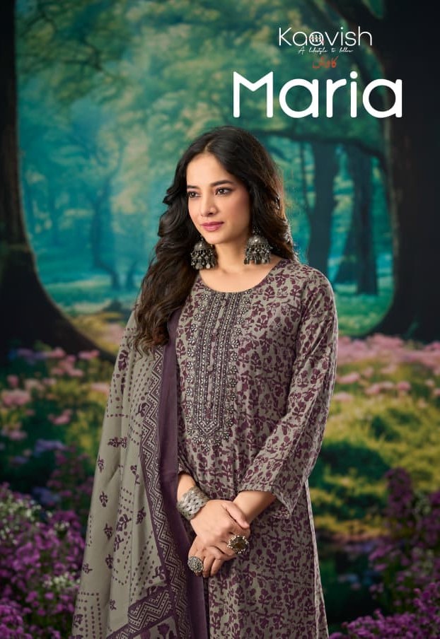 Kaavish Maria Modal Silk Embroidery Dress Material Collection