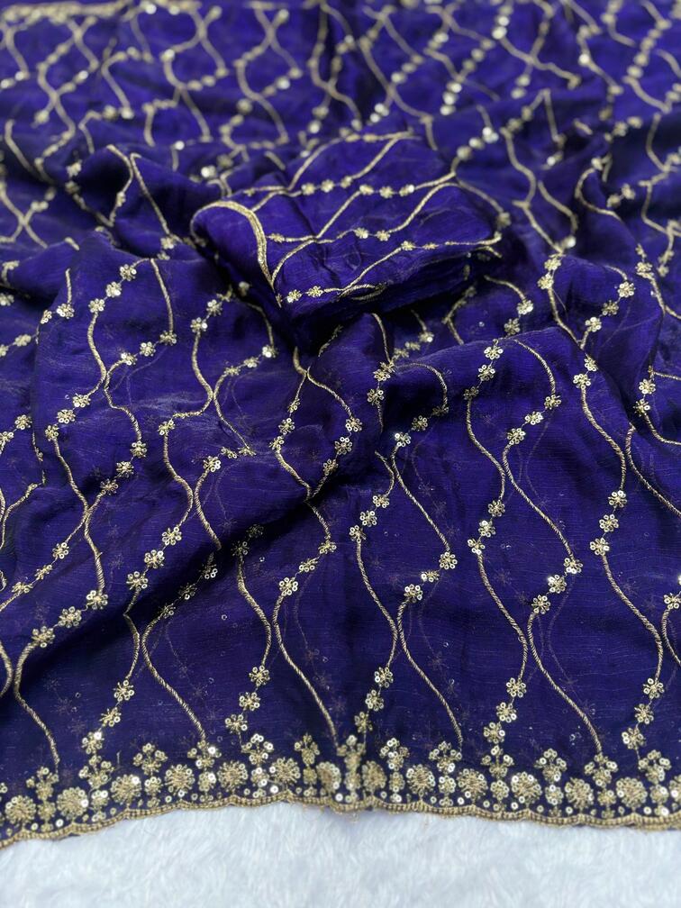 Pallavi Arhaaam Chiffon Sequence Designer Saree Collection