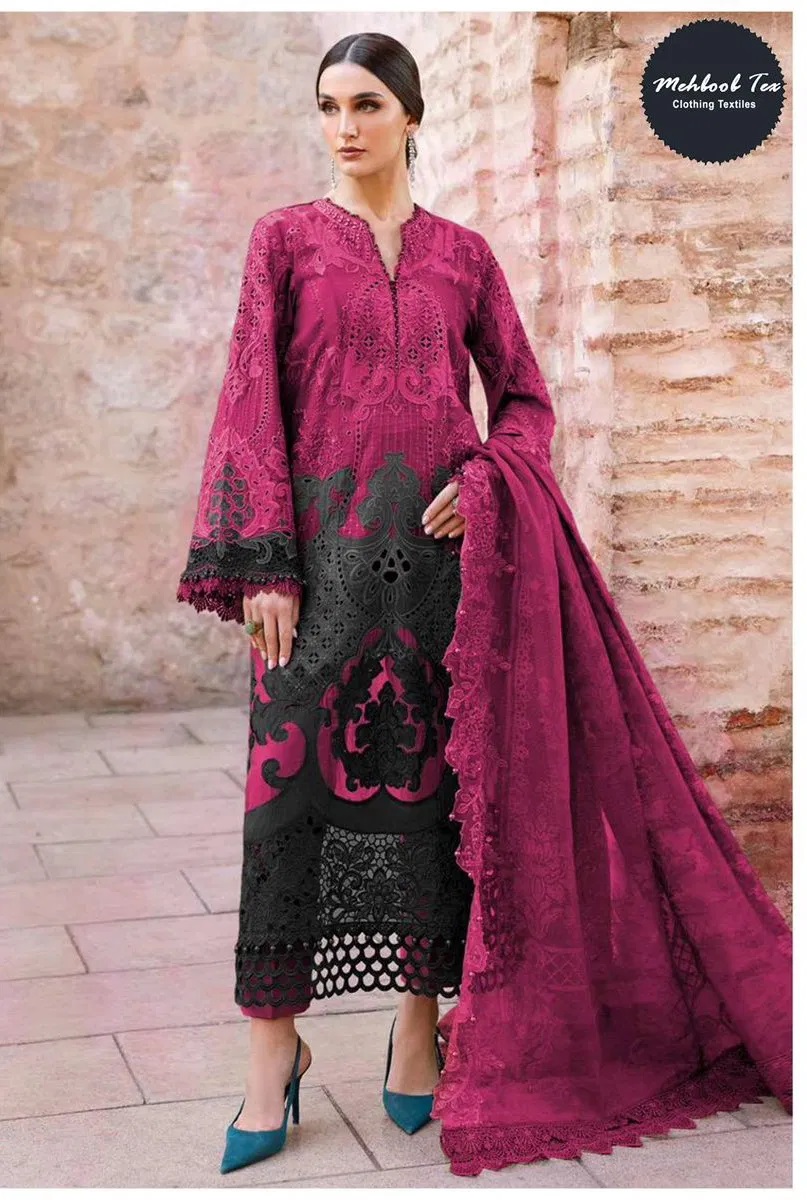 Mehboob Tex 1854 Embroidery Work Pakistani Salwar Suits Collection