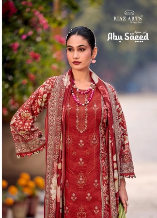 Riaz Arts Abu Saeed Cotton Designer Dress Material Collection