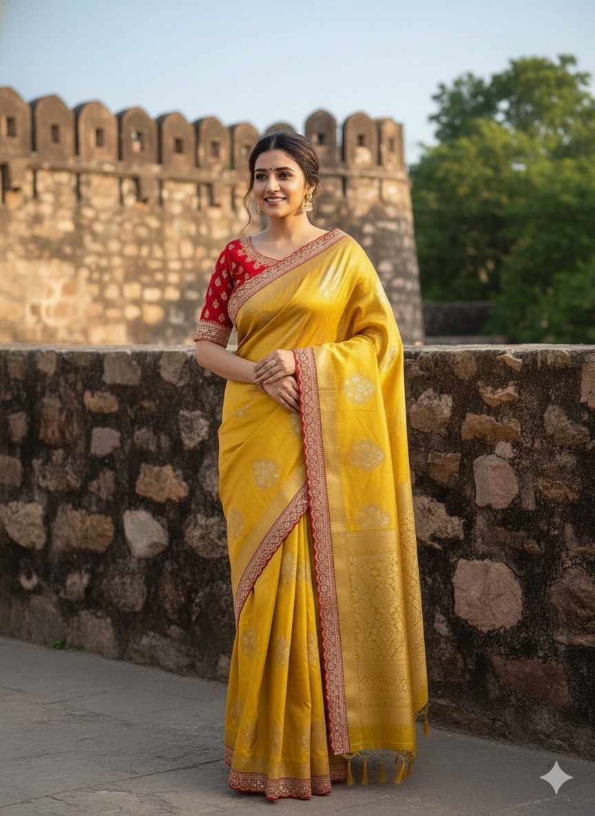 Kc 210 Soft Flowing Pure Dola Silk Fancy lace Traditional Saree Collection