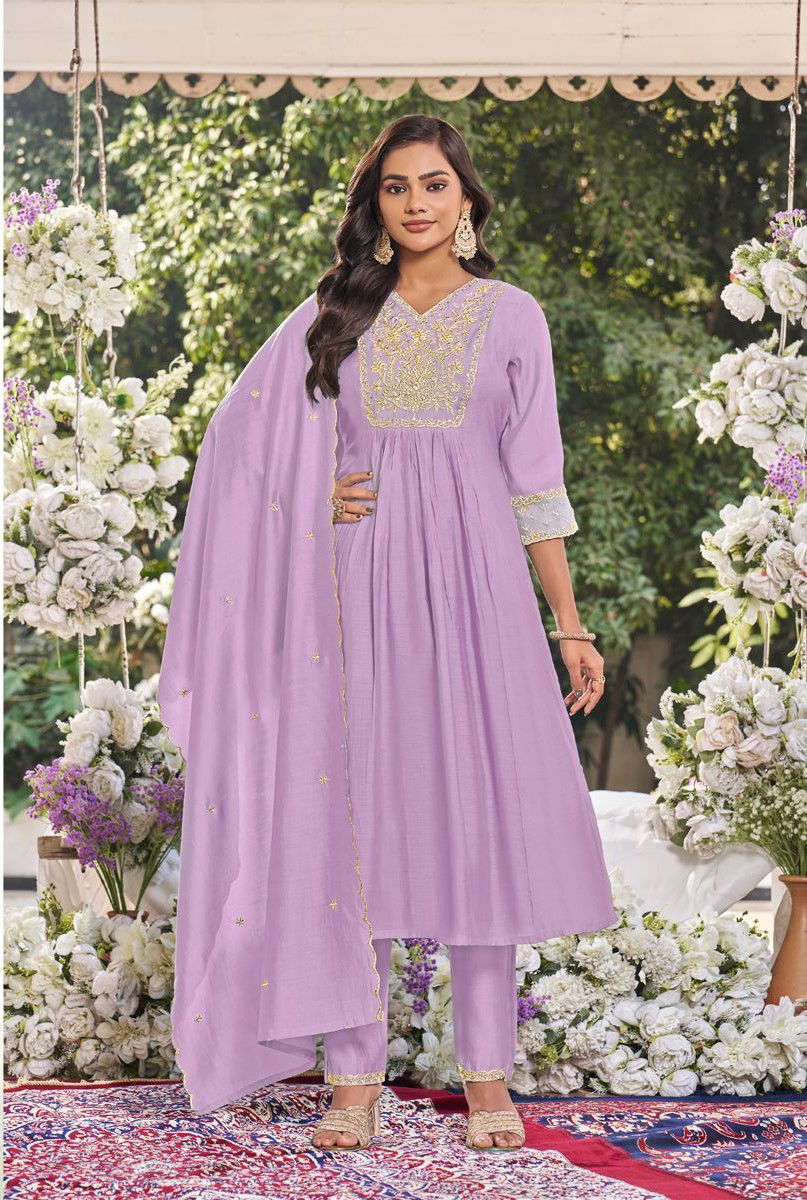 Vamika Noor Vol 1 Viscose Festive Wear Kurti Pant And Dupatta Collection