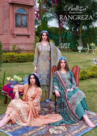 Belliza Rangreza Exclusive Embroidery Work Dress Material Collection