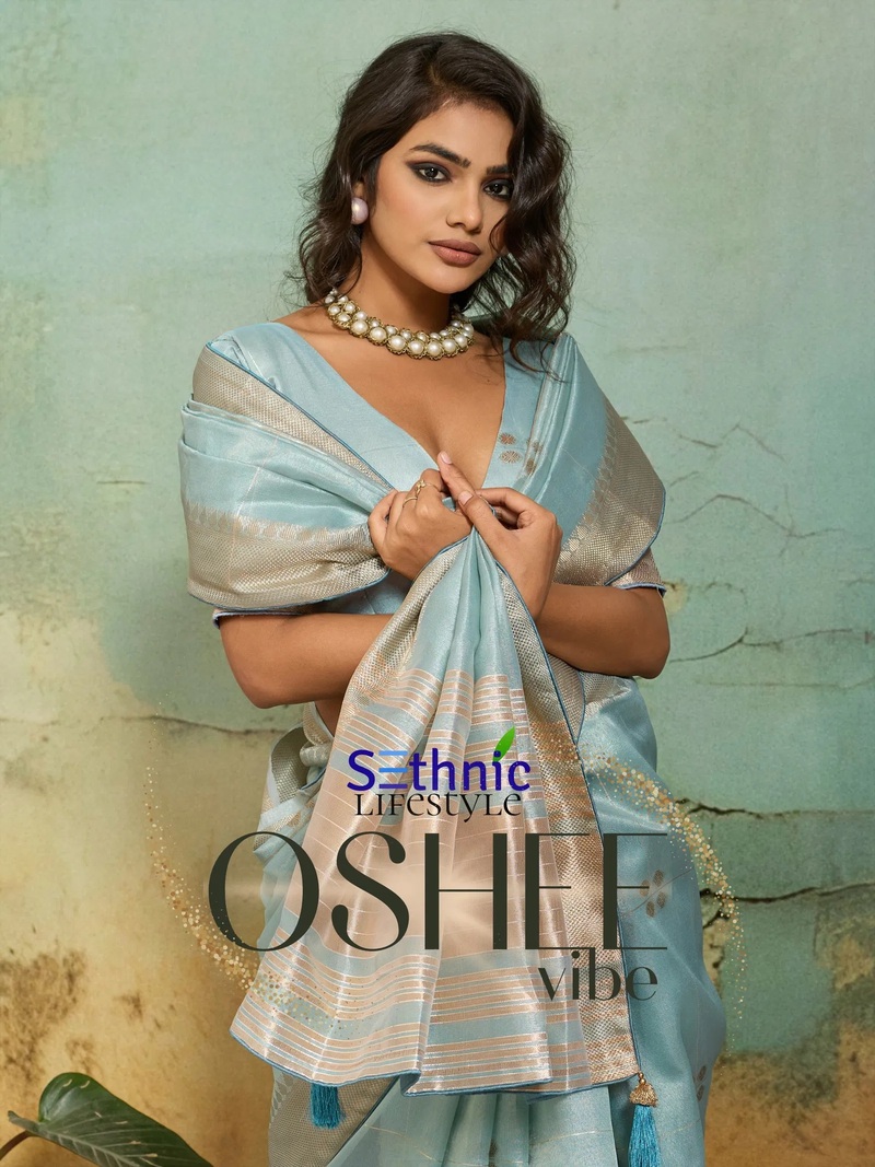 Sethnic Oshee Vibe Tissue Woven Traditional Wear Saree Collection