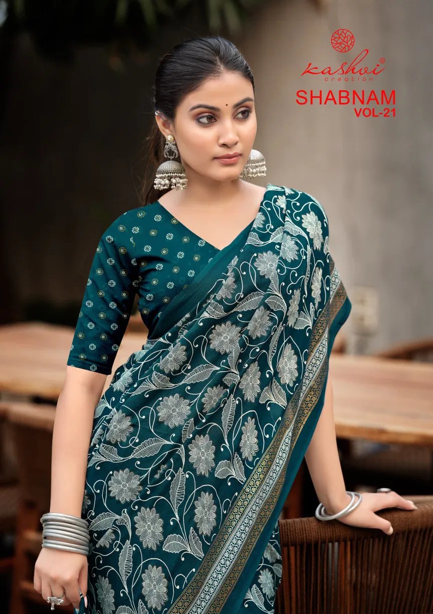 Kashvi Shabnam Vol 21 Casual Wear Printed Saree Collection