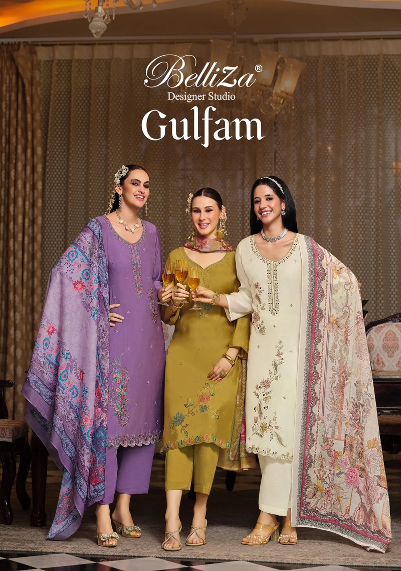 Belliza Gulfam Modal Muslin Designer Salwar Kameez Collection