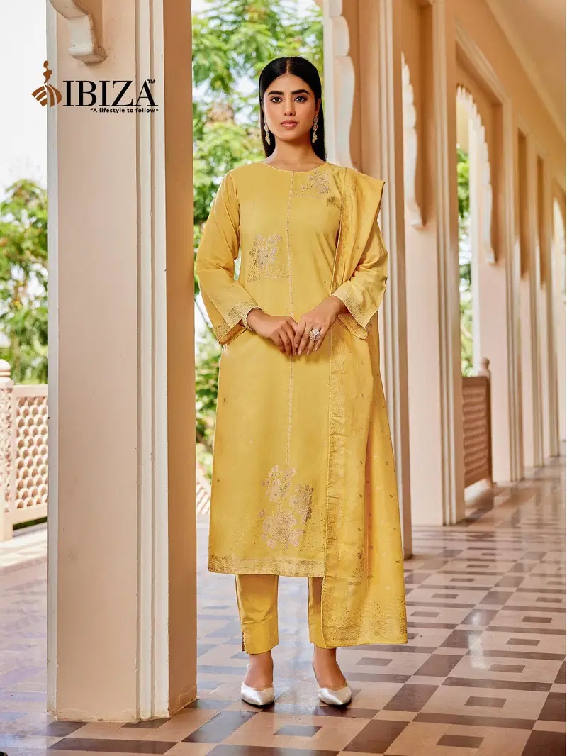 Ibiza Khanak Mul Chanderi Designer Salwar Kameez Collection