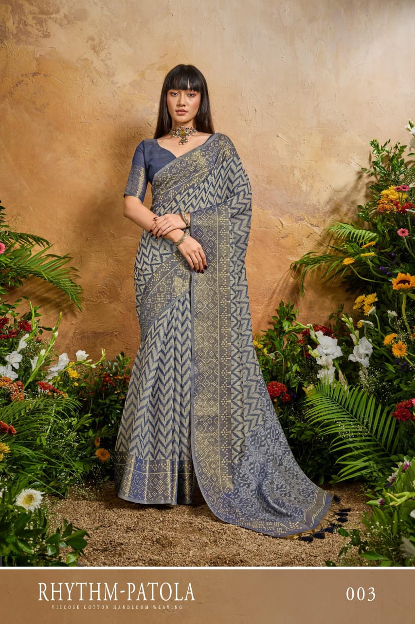 Rhythm Patola Latest New Cotton Handloom Saree Collection