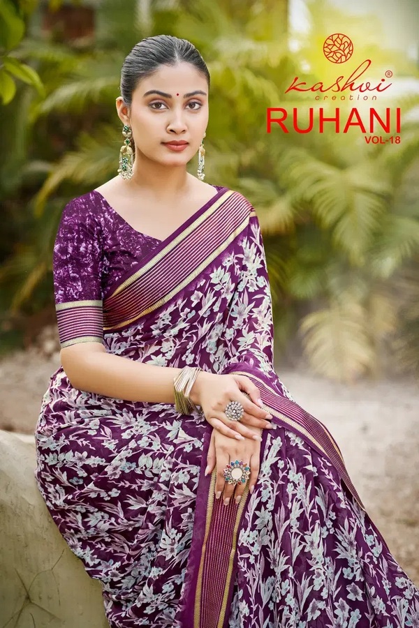 Kashvi Ruhani Vol 18 Casual Wear Printed Saree Collection